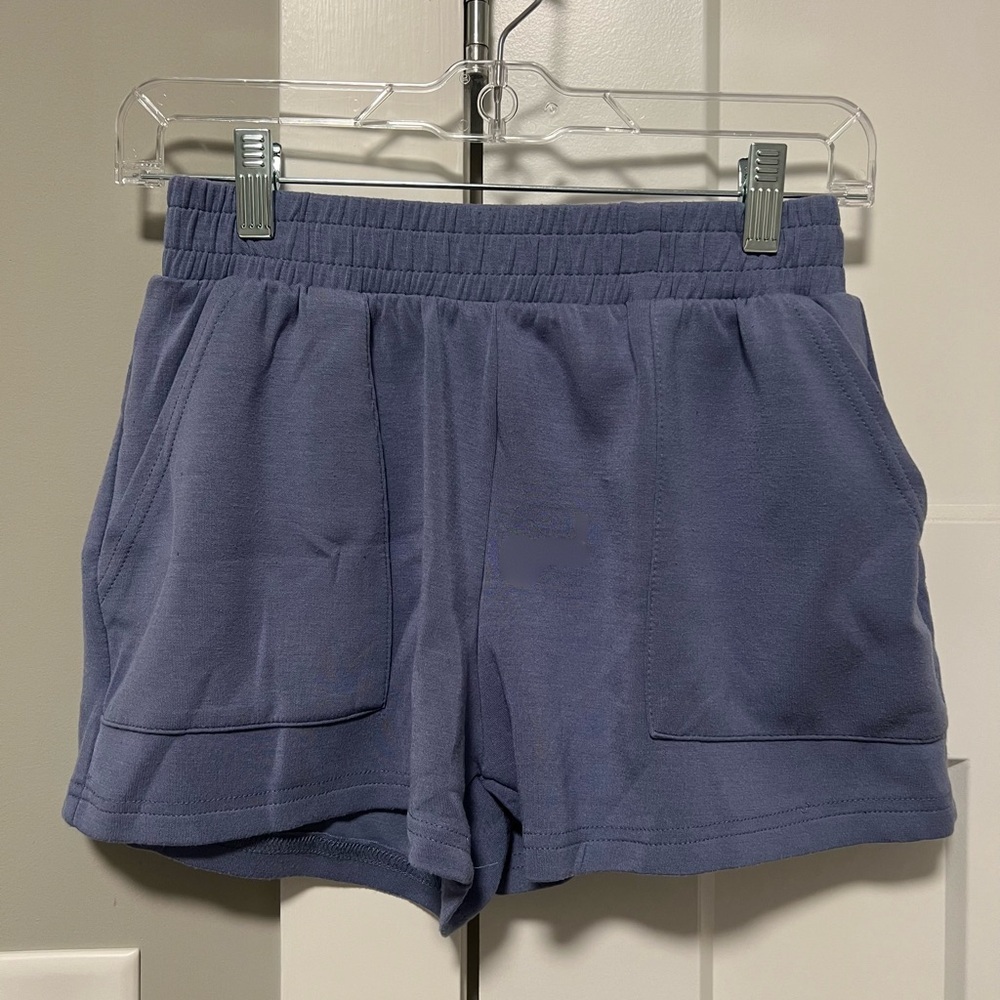 Women's Blue Soft Sweat Shorts